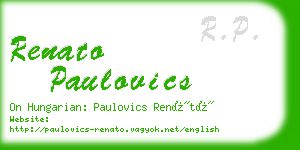 renato paulovics business card